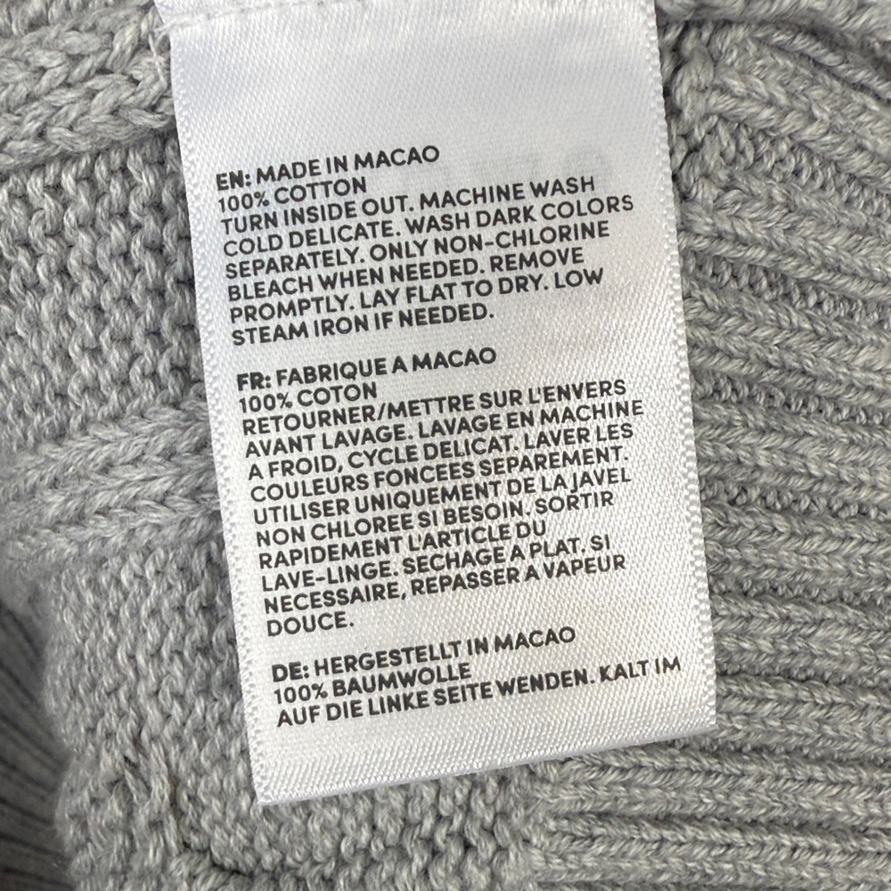 Lands End Women’s 1/4 Zip Cable Knit Drifter Sweater in Gray NEW W2220 Sz M - Picture 7 of 9